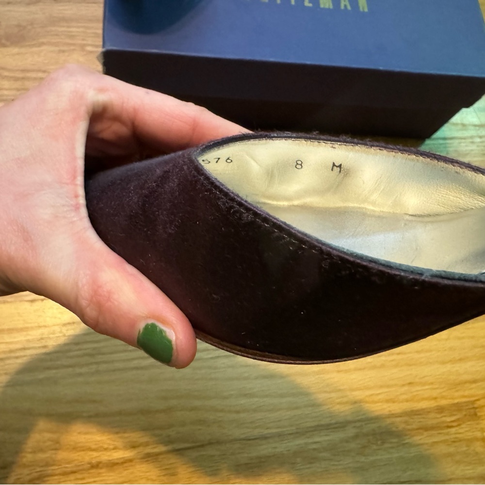 Stuart Weitzman Authentic Evening Sling Back Purp… - image 7